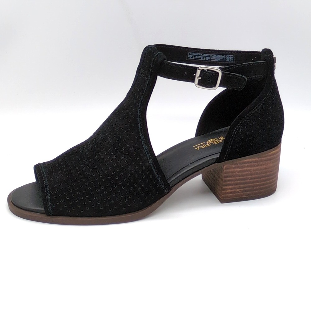 Koolaburra UGG Shoes Womens Ashlyn Black 9 Suede Sandals Buckle Strap Chic NEW